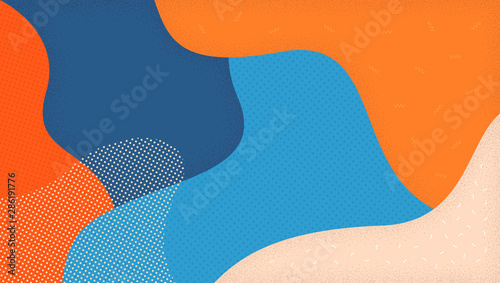 Abstract funny background in 80-90s style with Memphis elements. Vector illustration.