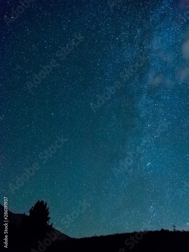 Starry night sky, Engadine, Switzerland.