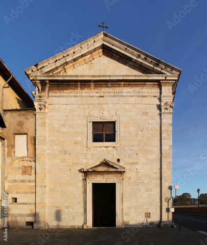 Renaissance facade of San Matteo church in Pisa, Italy
