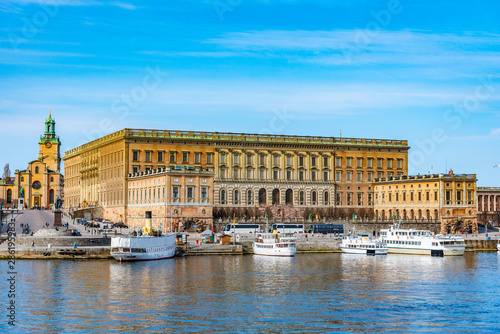 Photography View of Gamla Stan and The Royal Palace in Stockholm, Sweden.