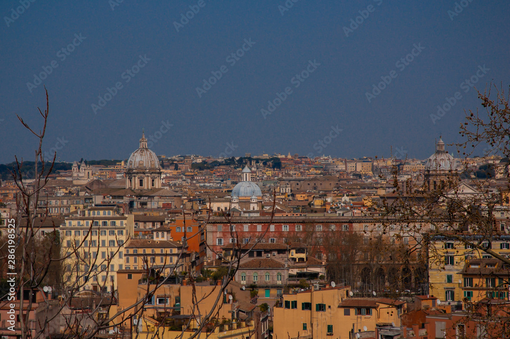 Panorama Rome from the hill