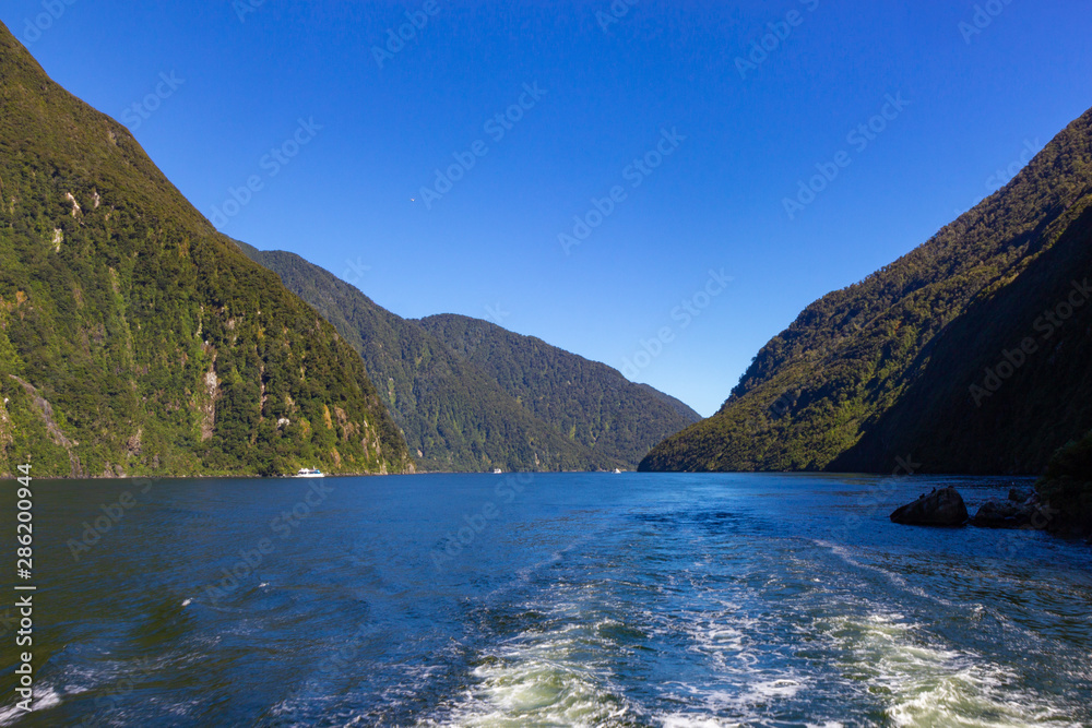 view of famous Mildford Sound, fjord in New Zealand