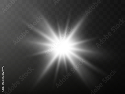Vector of glare lighting, twinkle lens flares. Transparent gradient stars, lightning flare. Magic, bright, natural effects. Abstract texture for your design and business. photo