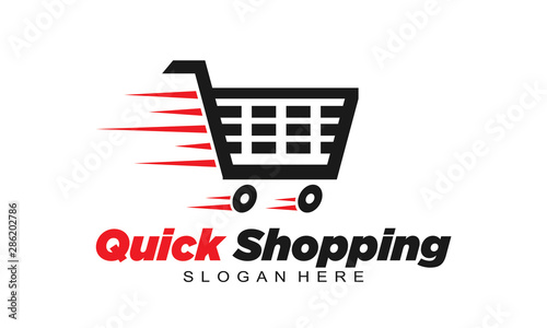 Quick shopping icon logo