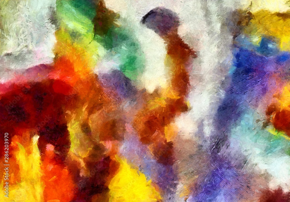 Fototapeta premium Abstract grunge texture background. Stock abstraction art on canvas. Realistic digital painting. Amazing simple design pattern for backdrop. Beauty HD wallpaper. Dry oil brushstrokes on canvas.