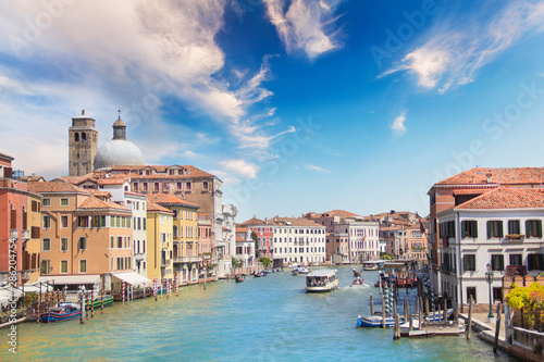 Beautiful view of one of the Venetian canals in Venice, Italy