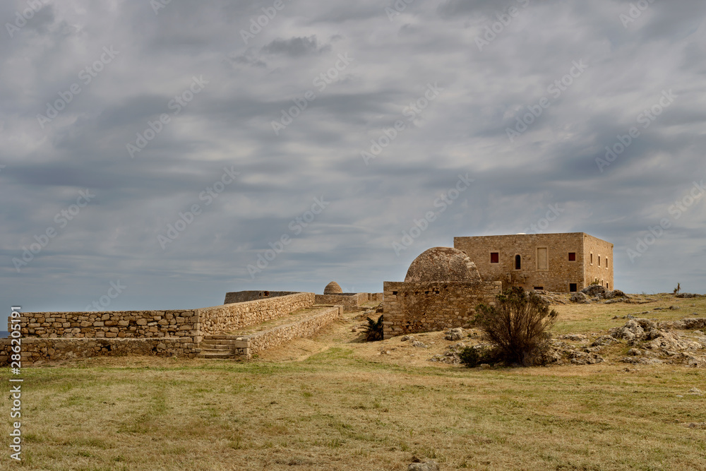 Ancient fortress on a cloudy day