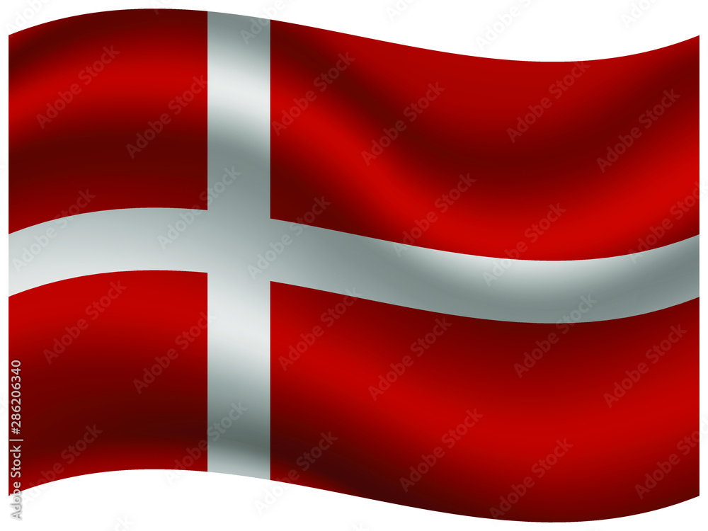 Denmark Beautiful national flag with waving effects. original colors and proportion. Amazing design vector illustration for web,logo, icon and background.from countries flag set. Denmark Beautiful national flag with waving effects. original colors and proportion. Amazing design vector illustration for web,logo, icon and background.from countries flag set.