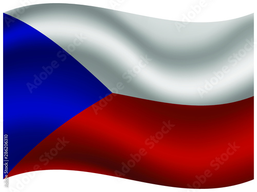 Czhech Republic  Beautiful national flag with waving effects. original colors and proportion. Amazing design vector illustration for web,logo, icon and background.from  countries flag set.