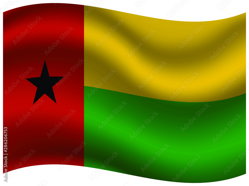 Guinea-Bissau Beautiful national flag with waving effects. original colors and proportion. Amazing design vector illustration for web,logo, icon and background.from countries flag set. Guinea-Bissau Beautiful national flag with waving effects. original colors and proportion. Amazing design vector illustration for web,logo, icon and background.from countries flag set.