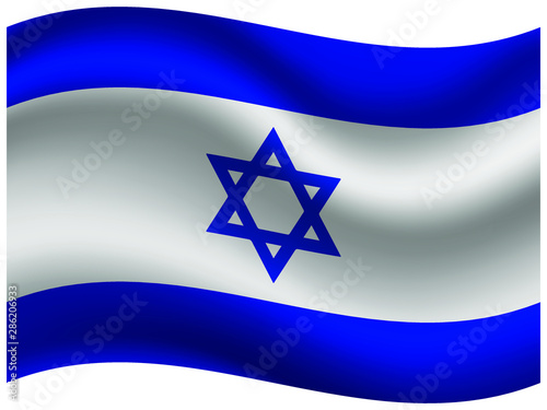 Israel Beautiful national flag with waving effects. original colors and proportion. Amazing design vector illustration for web,logo, icon and background.from  countries flag set.