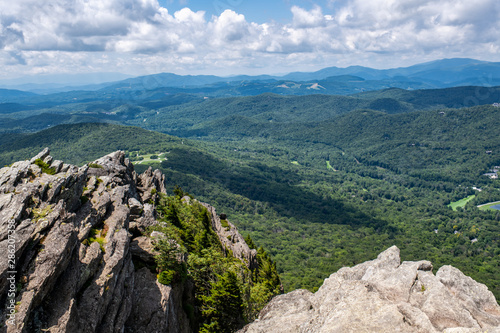The view from Grandfather Mountain in Western North Carolina near Boone, Linville, and Blowing Rock