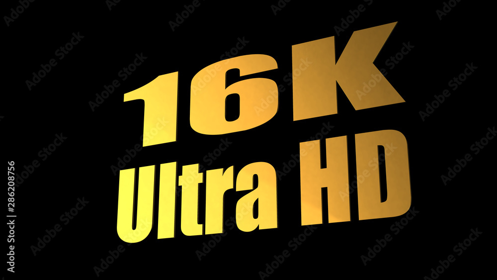 16K - display resolution - computer generated image (3D render) 16K - display resolution - computer generated image (3D render)