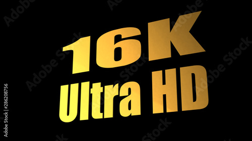 16K - display resolution - computer generated image (3D render)