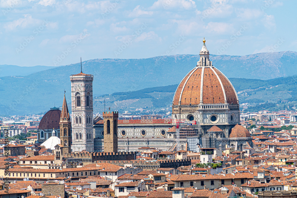 Vue sur les monuments de Florence