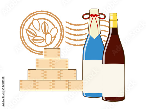 シンプルな日本酒のイラスト
