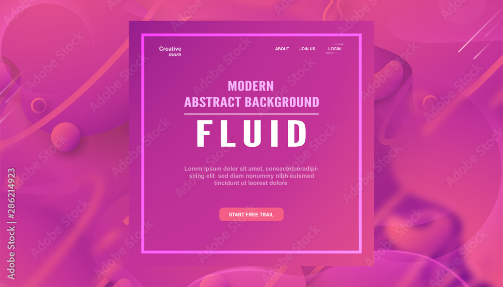 Modern abstract gradient background in liquid and fluid style. Trend design of the world. 3D illustration template for web banner, business presentation, discount, advertisement. Modern abstract gradient background in liquid and fluid style. Trend design of the world. 3D illustration template for web banner, business presentation, discount, advertisement.