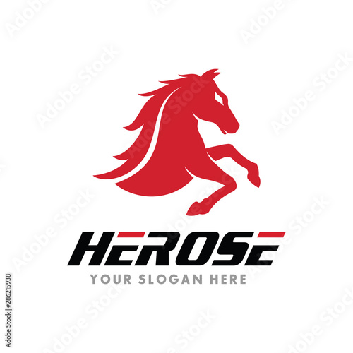 Horse Jump Logo Design Inspiration Vector