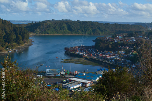 Mercado Angelmó en Puerto Montt. Región de Los Lagos. Sur de Chile photo