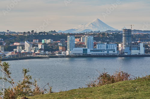 Vista panorámica de la ciudad de Puerto Montt. Región de Los Lagos. Sur de Chile photo