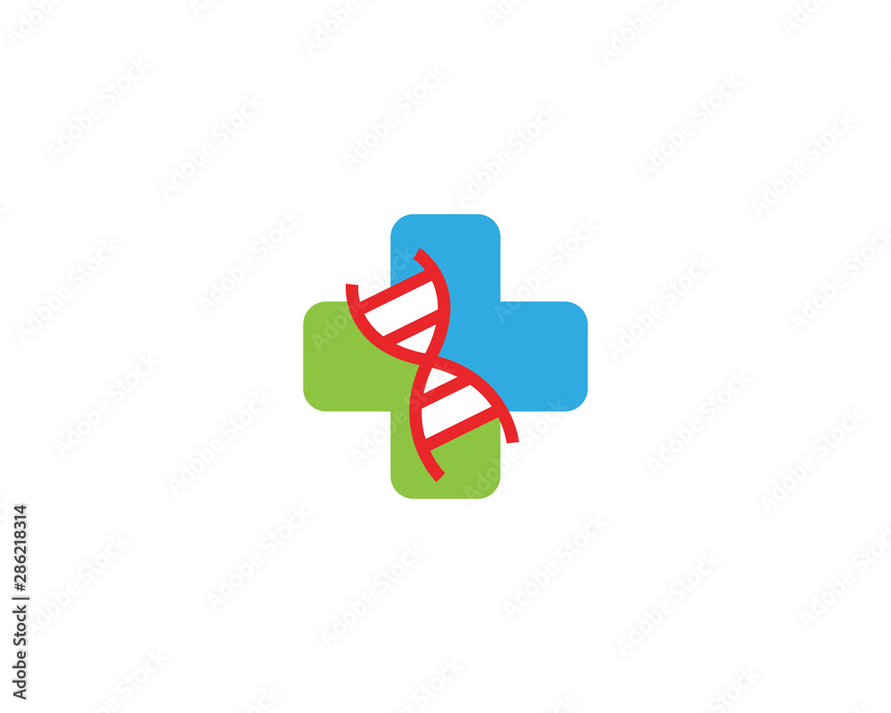 Health medical care design with dna icon vector Health medical care design with dna icon vector