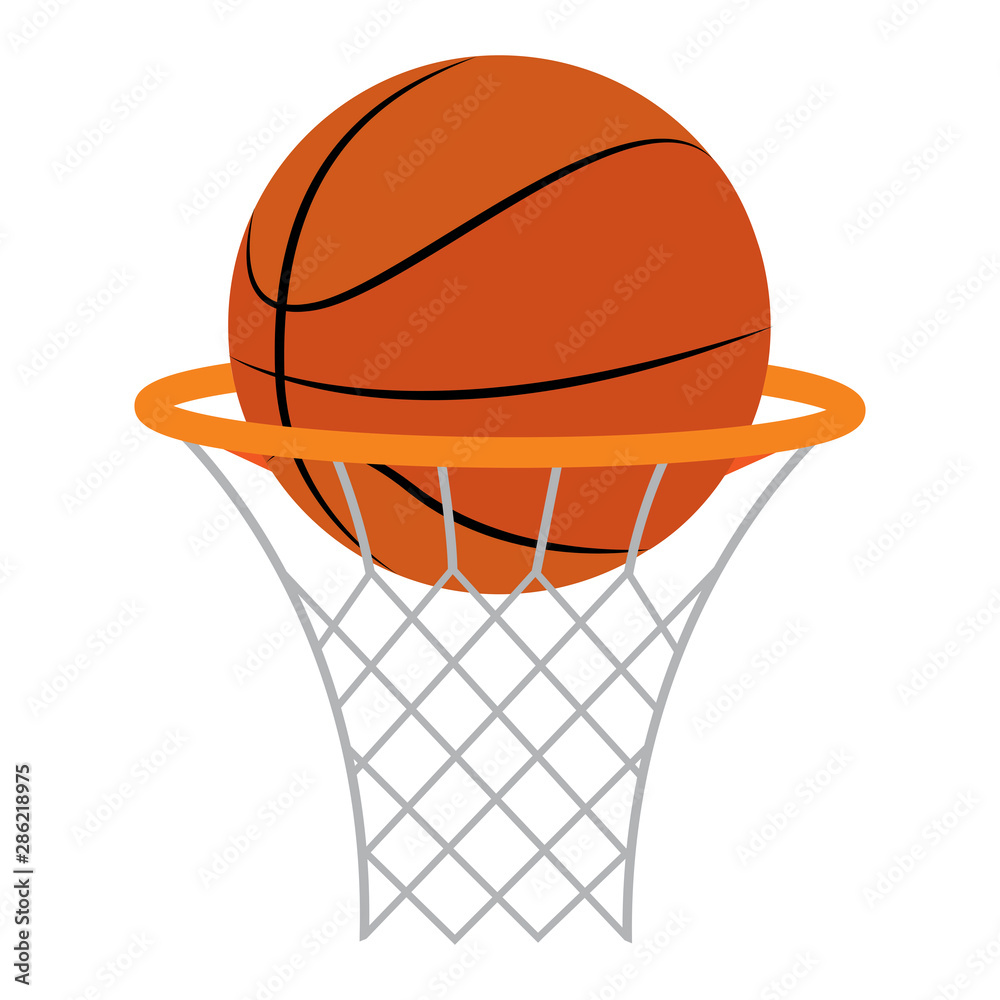 abstract basketball ball and basket abstract basketball ball and basket