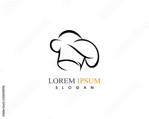 Hat chef logo and symbol vector template