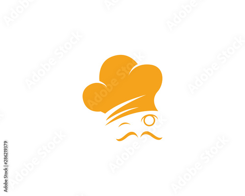 Hat chef logo and symbol vector template