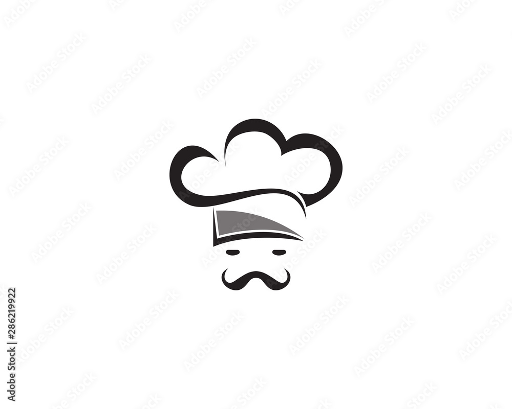Hat chef logo template vector illustration Hat chef logo template vector illustration