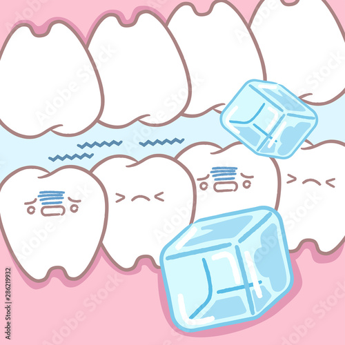 sensitive tooth with a ice