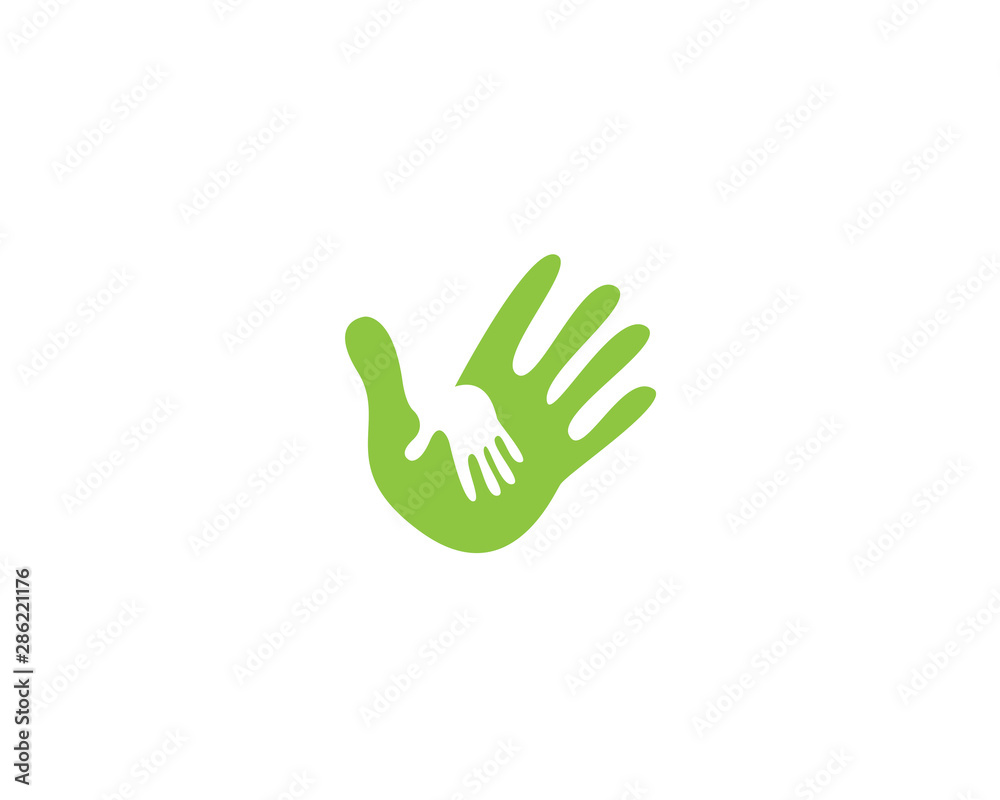 Hand care loto template vector design business