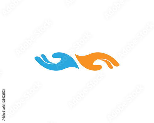 Hand care loto template vector design business