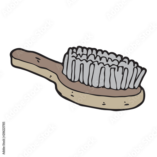 digitally drawn illustration hairbrush design. hand drawing style