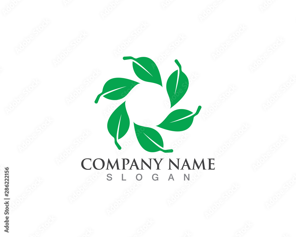 Vector leaves green nature logo and symbol Vector leaves green nature logo and symbol