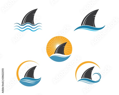 shark fin icon vector illustration