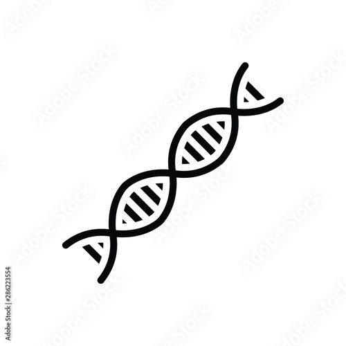 Black line icon for gene biology 