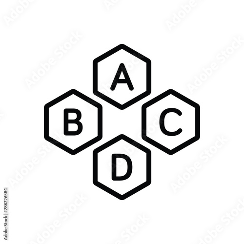 Black line icon for basic base 