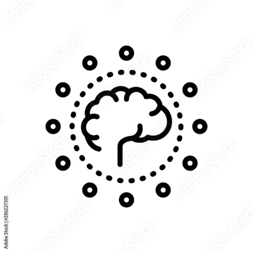 Black line icon for capability