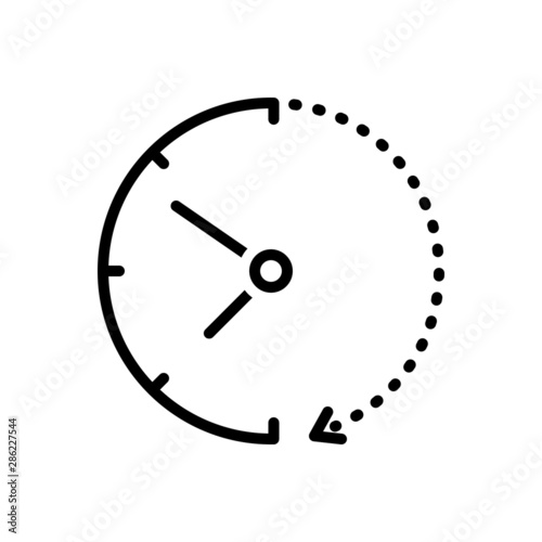 Black line icon for later 