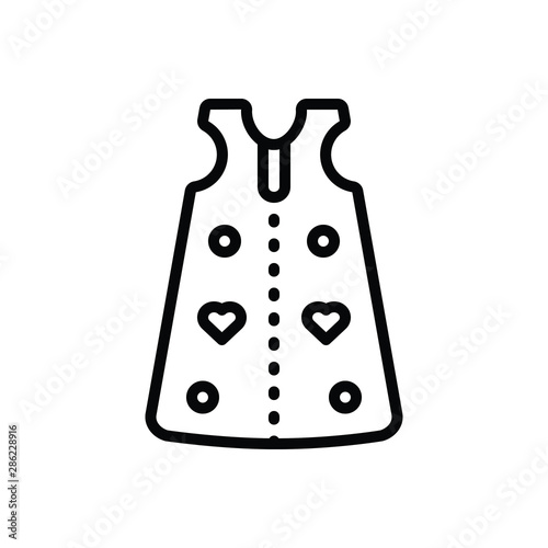 Black line icon for sleep sack