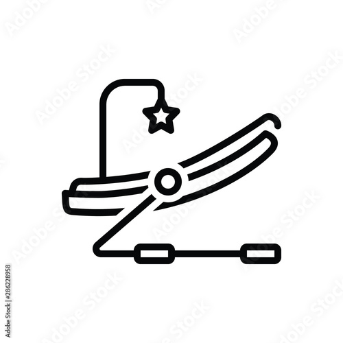 Black line icon for baby bouncer 