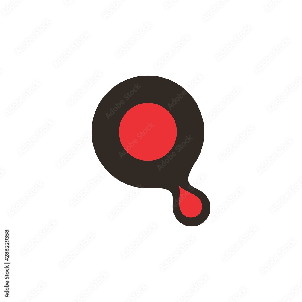 Q letter with Blood drop logo design vector Q letter with Blood drop logo design vector
