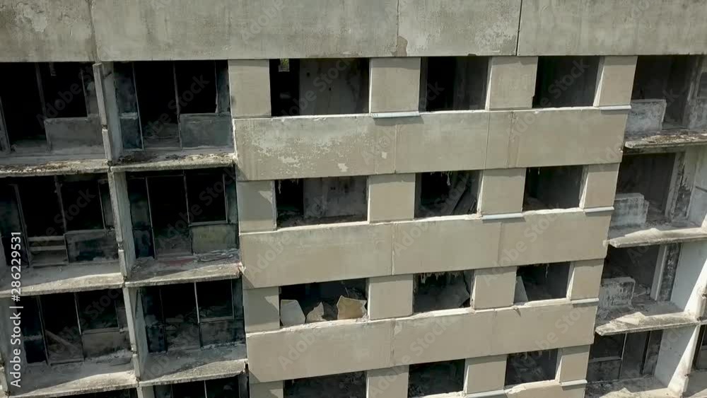 Abandoned apartment building. Horrific sight. Abandoned apartment building. Horrific sight.