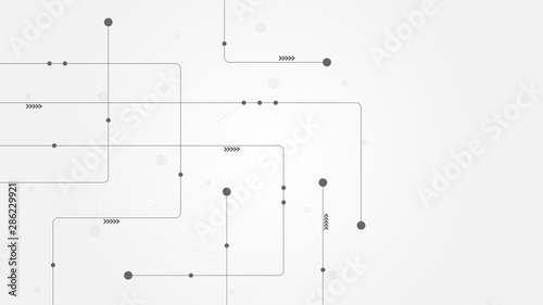 Abstract geometric connect lines and dots.Simple technology graphic background.Illustration Vector design Network and Connection concept.