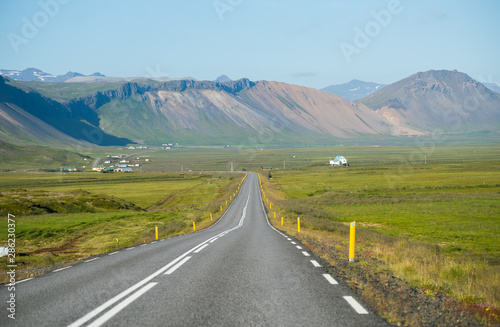 Beautiful view on the road trip at westfjords in Iceland, The Westfjords is the northwest part of Iceland. It is the place that offers the most spectacular scenic drive in the country 