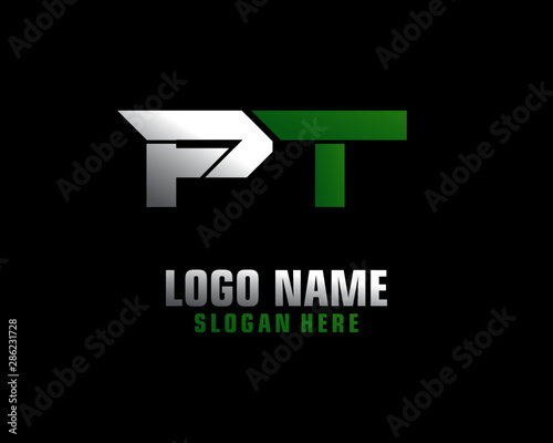 PT Initial letter logo template vector
