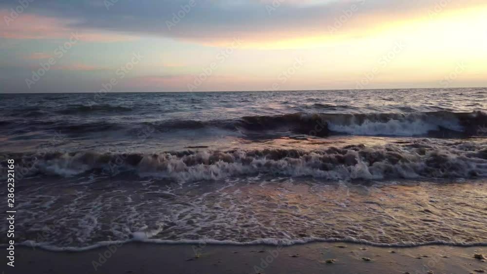 beautiful sunset on the beach