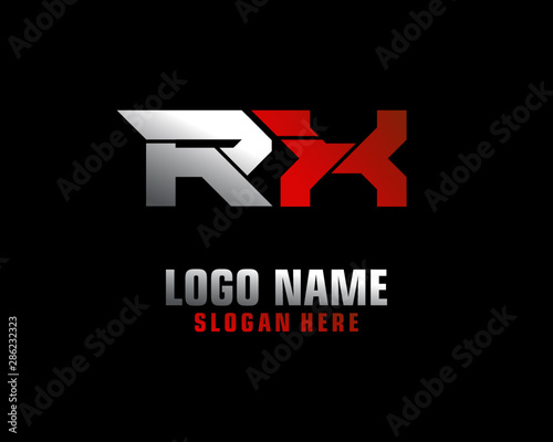 RX Initial letter logo template vector