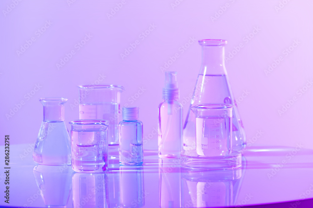 Fototapeta Scientific Glassware For Chemical, Laboratory Research