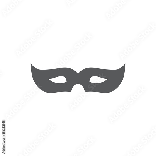 Carnival mask vector icon symbol isolated on white background